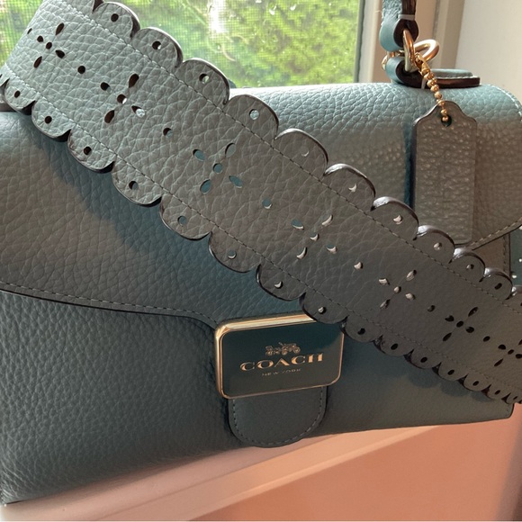 Coach Green Satchel Bag - Picture 9 of 11